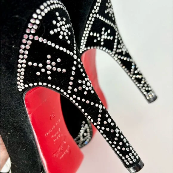 Christian Louboutin Eugenie Crystal Rhinestone Heels - Picture 10 of 14